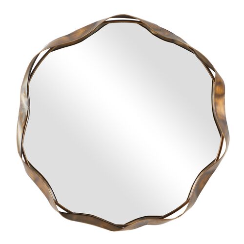 Viola Wavy 41" Wall Mirror, Bronze