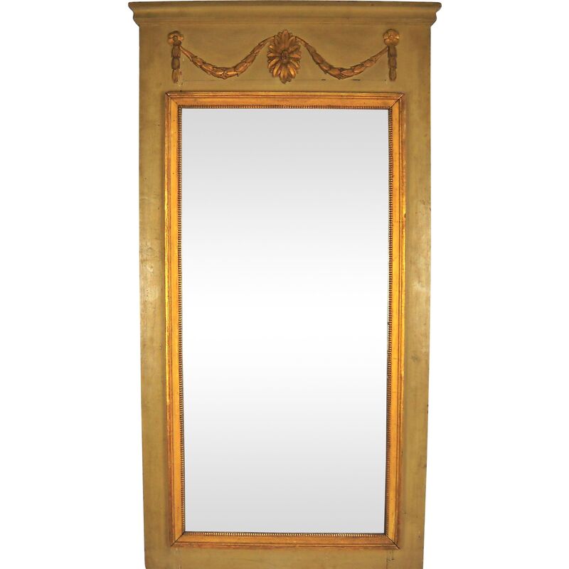 Louis XVI Period Painted Trumeau Mirror
