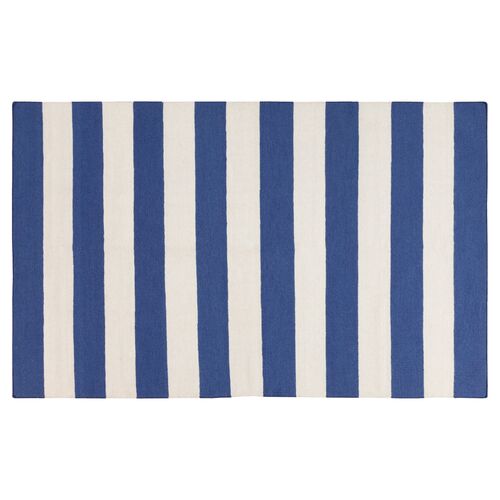 Hermie Flat-Weave Rug, Blue~P75962450
