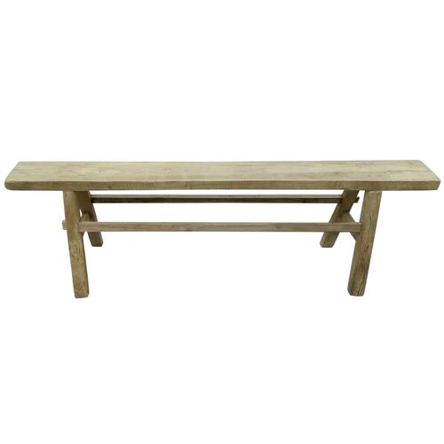 Vintage Rectangle Country Board Bench, Weathered