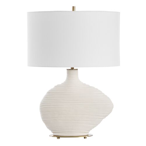 Karina Ceramic Table Lamp, White