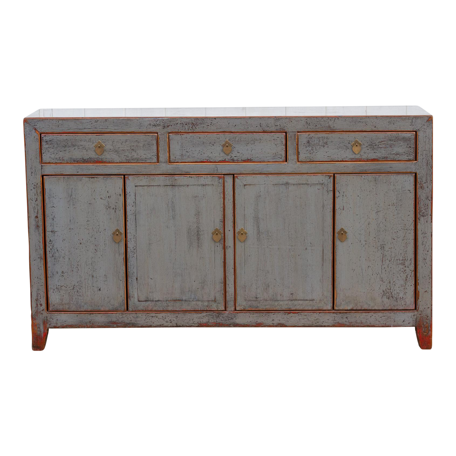 Gray Shadow Lacquered Asian Credenza~P77687630