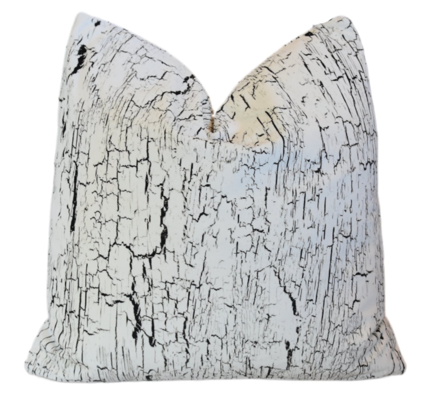 Designer Whitewashed Black Velvet Pillow~P77755290