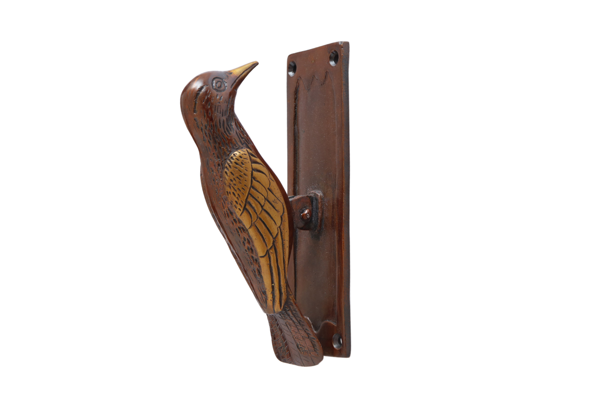 Red Brass Woodpecker Door Knocker~P77628020