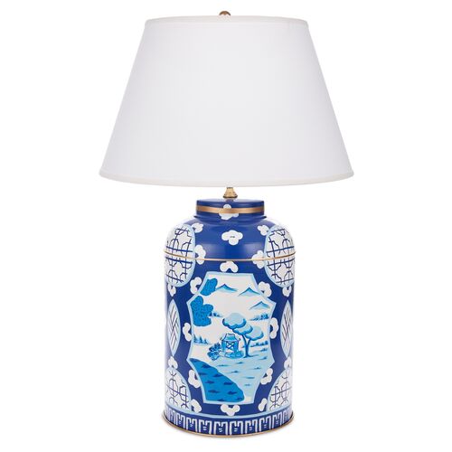 Canton Tea Caddy Lamp, Blue~P76994076