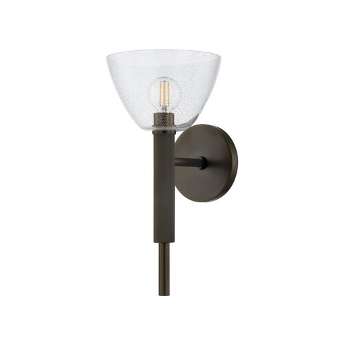 Halsten Wall Sconce, True Bronze/Silver Mesh