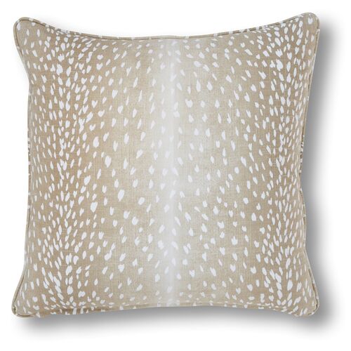 Doeskin 20x20 Pillow, Tan/White~P77587140