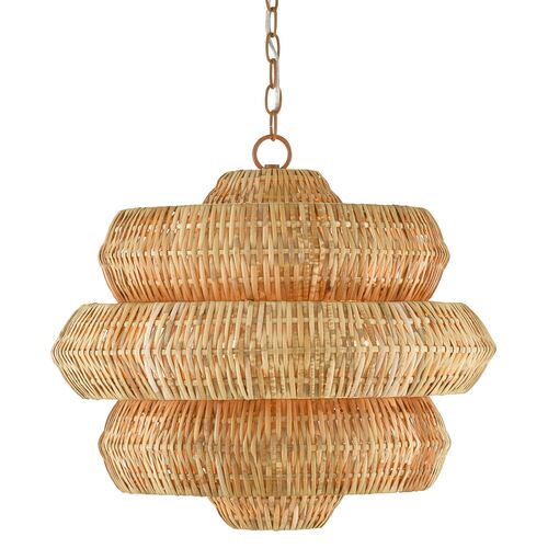 Antibes Small Rattan Chandelier, Natural~P77594722