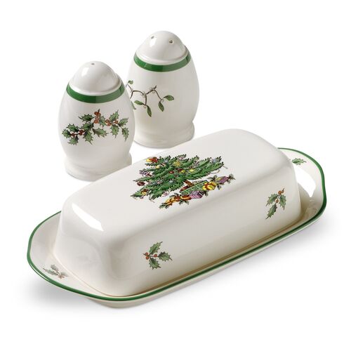 Spode Christmas Tree 3 Piece Hostess Set~P14268740