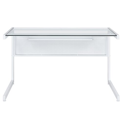 Tonna Modern Glass-Top Desk Tonna Modern Glass-Top Desk
