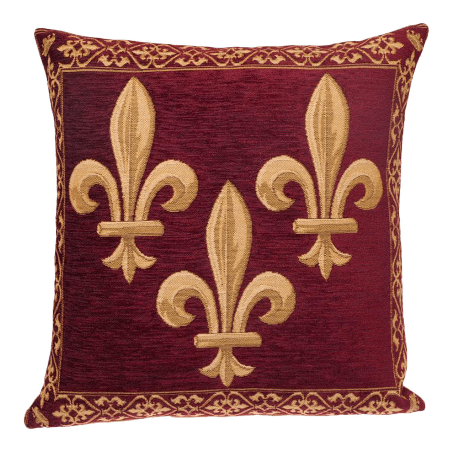 French Fleur De Lis Jacquard Pillow~P77665934