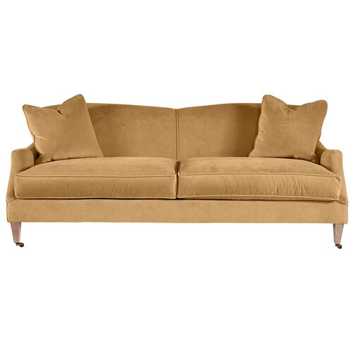 Elodie Velvet Curved Back Sofa