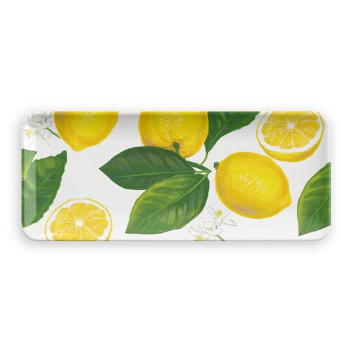 Lemon-Fresh Melamine Appetizer Tray, Multi~P77615544