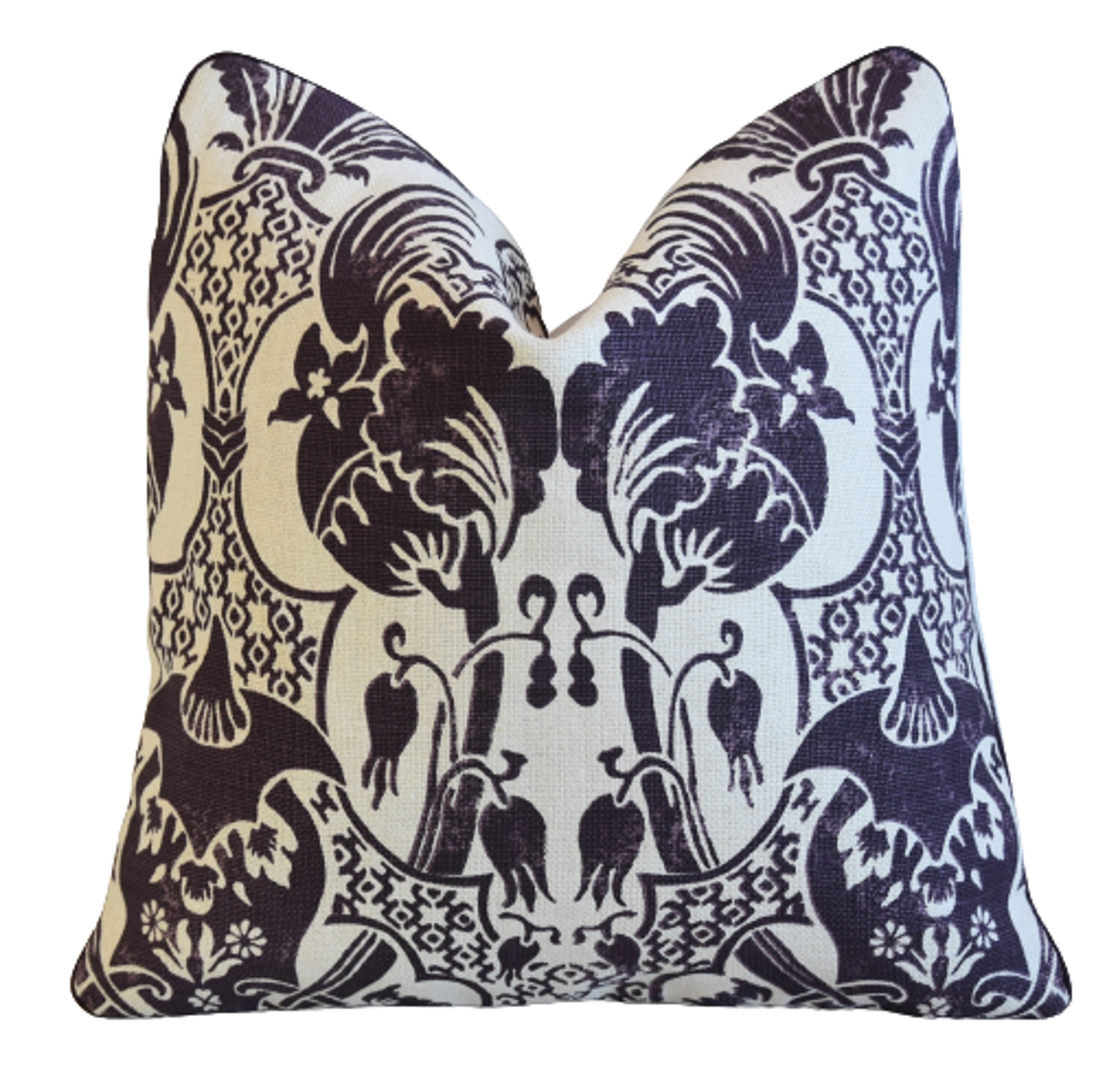 Pintura Studios Silk Linen Floral Pillow~P77658998