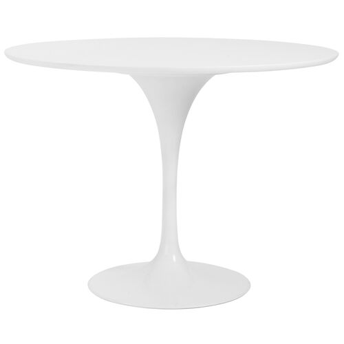 Aden 40" Round Dining Table, Matte White~P77629210