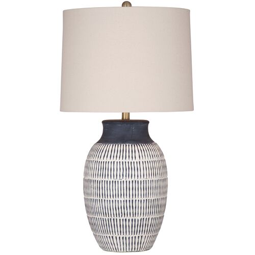 Belford Table Lamp, Blue/White