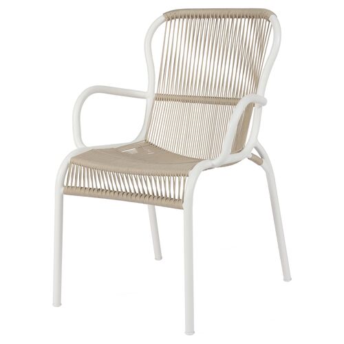 Loop Outdoor Dining Chair, Beige/White~P77641606