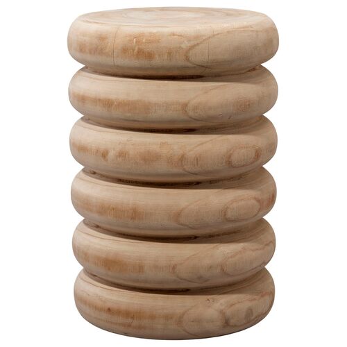 Mojave Wooden Side Table, Natural