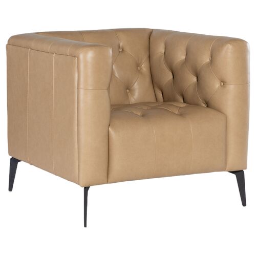 Nicolla Leather Stationary Chair