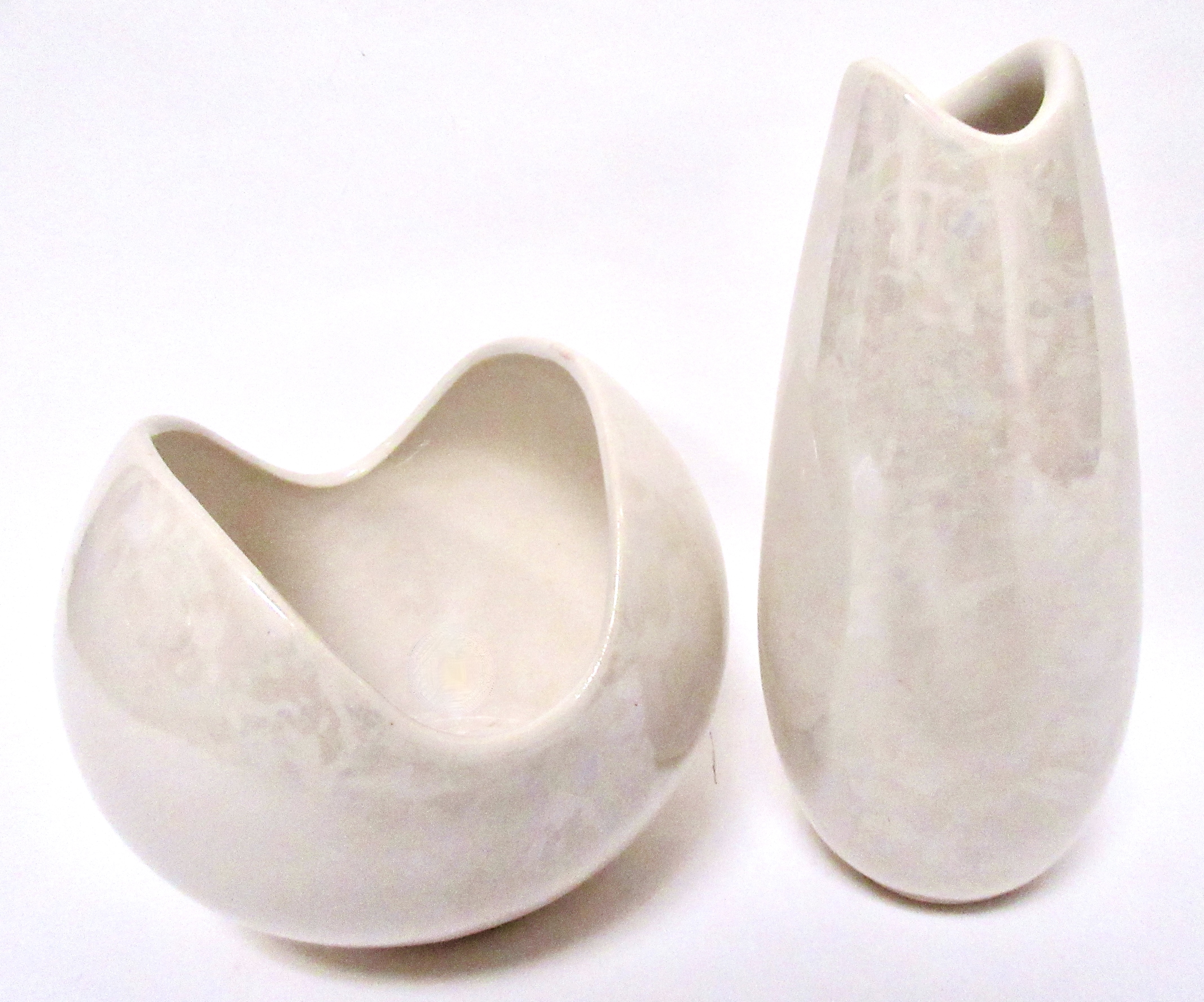 1960s McCoy Marble-Glaze Vases S/2~P77689915
