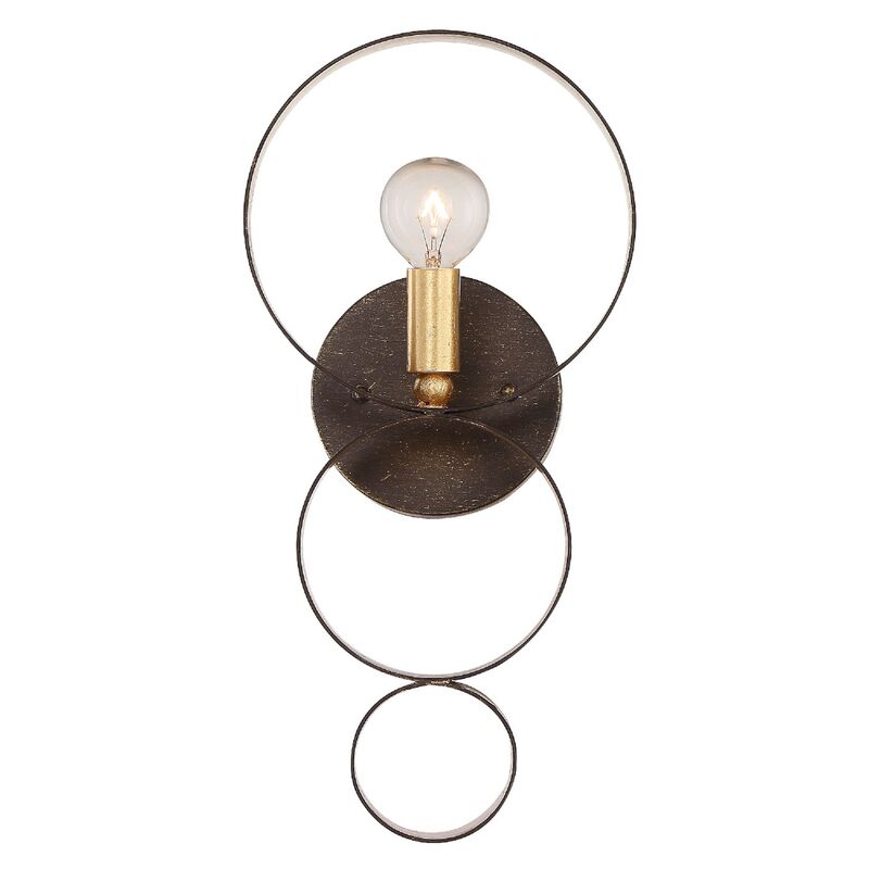 Luna 1-Light Sphere Sconce, Bronze