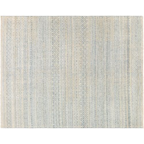 Joan Hand-Knotted Rug, Blue/Ivory~P77625367