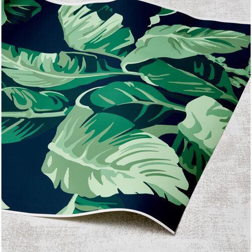 Nathan Turner Pacifico Palm Wallpaper, Indigo/Green~P77406496
