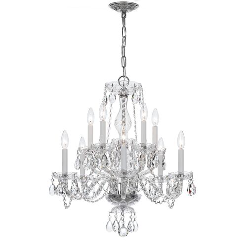 Traditional 10-Light Italian Crystal Chandelier