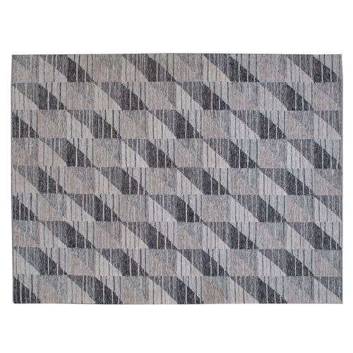 Skye Flat-Weave Rug, Gray