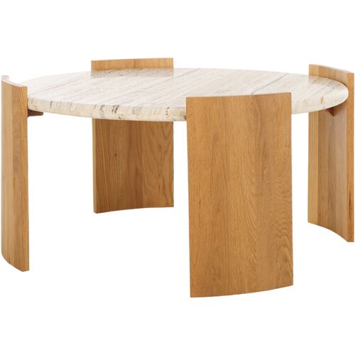 Atrin Travertine Coffee Table, Natural/Travertine Atrin Travertine Coffee Table, Natural/Travertine