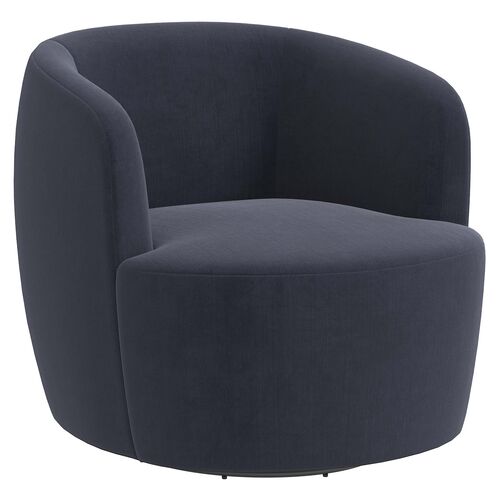 Chester Velvet Swivel Chair~P77649333