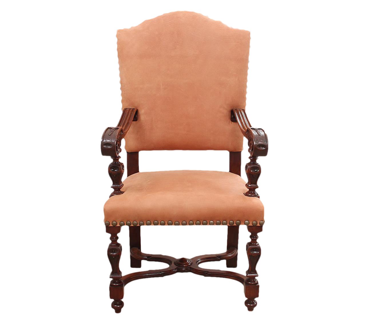Jacobean Style Leather Chair~P77599603