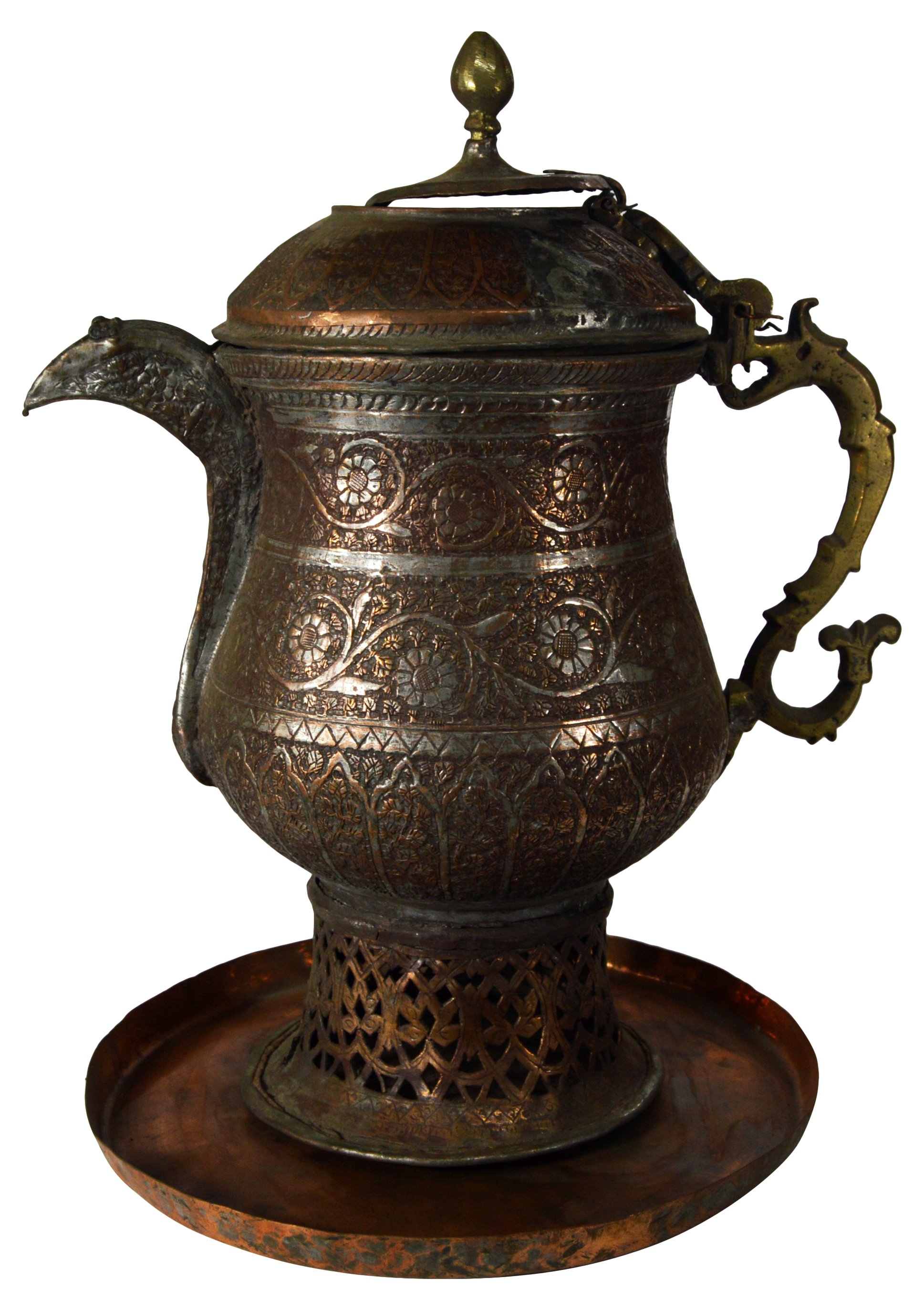 Antique Hand-Hammered Indian Teapot~P77378999