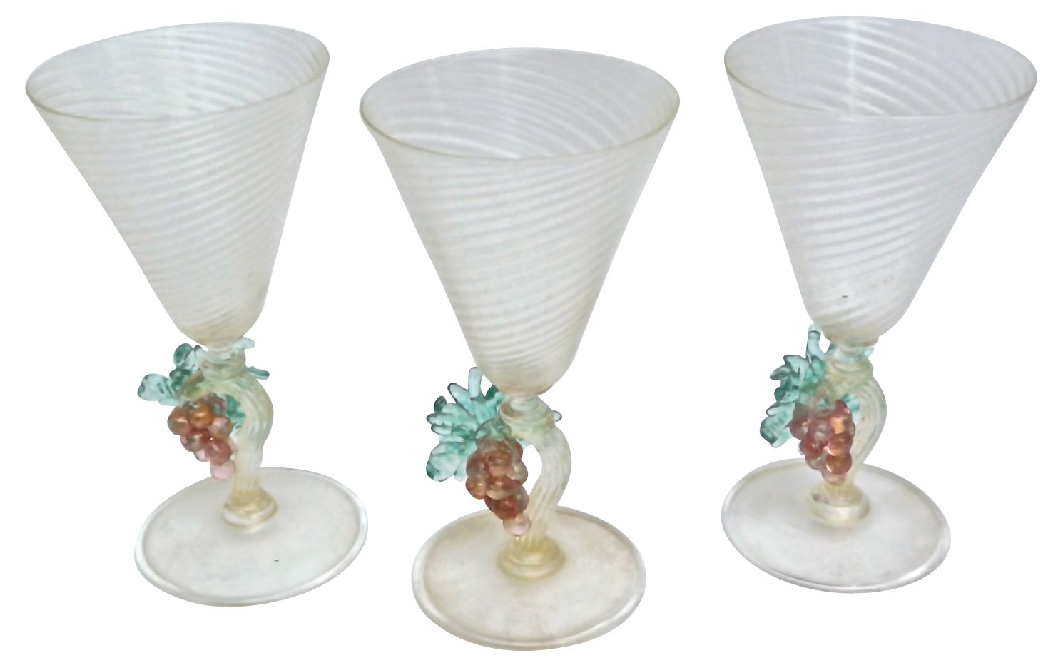 Murano Grape Wineglasses, Set of 3~P77024319