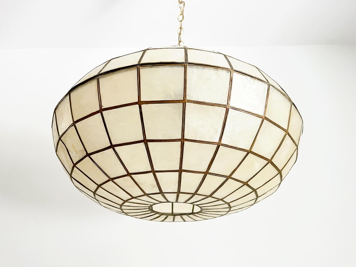1960s Capiz Shell Globe Light~P77687054