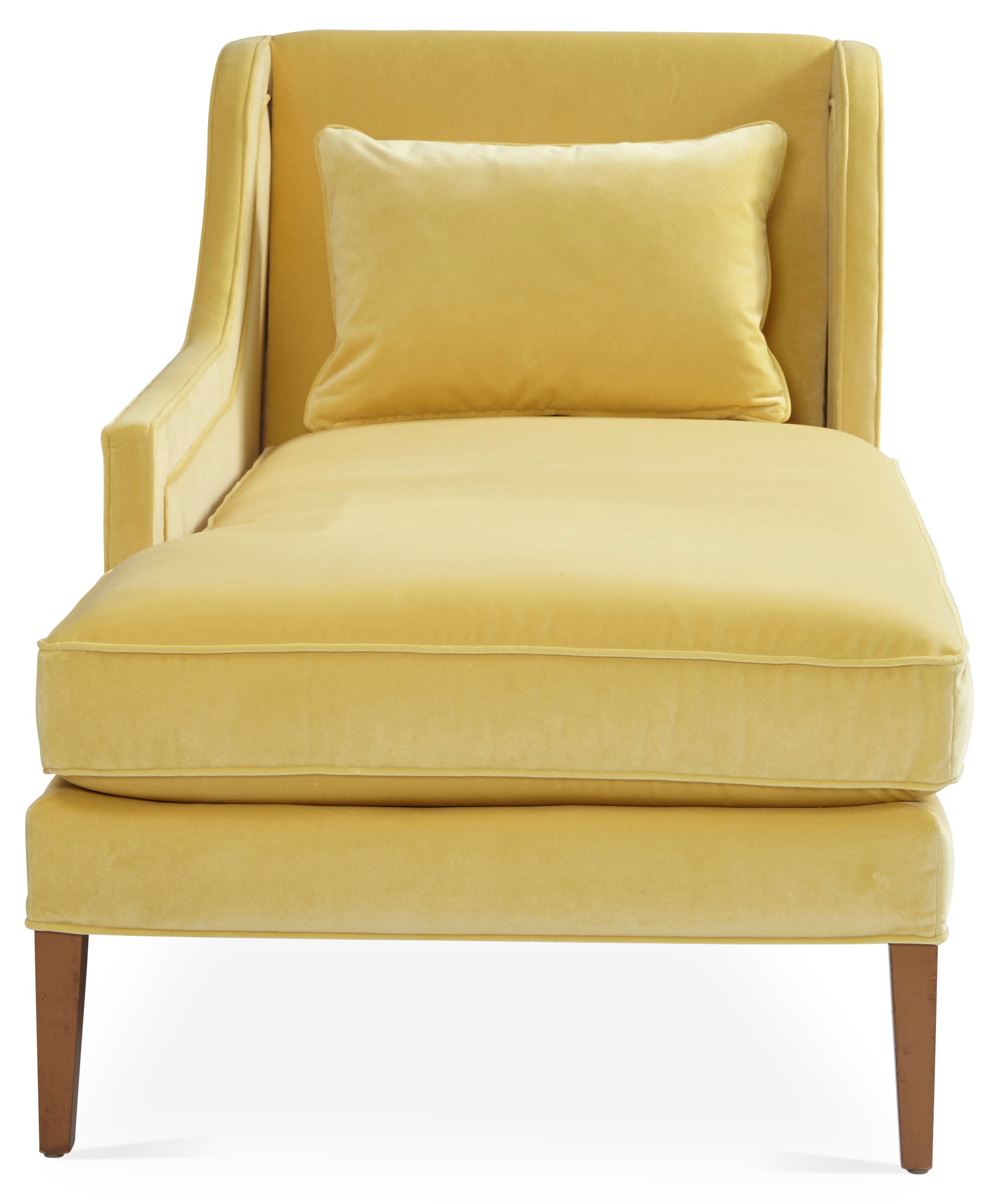 Yellow best sale velvet chaise