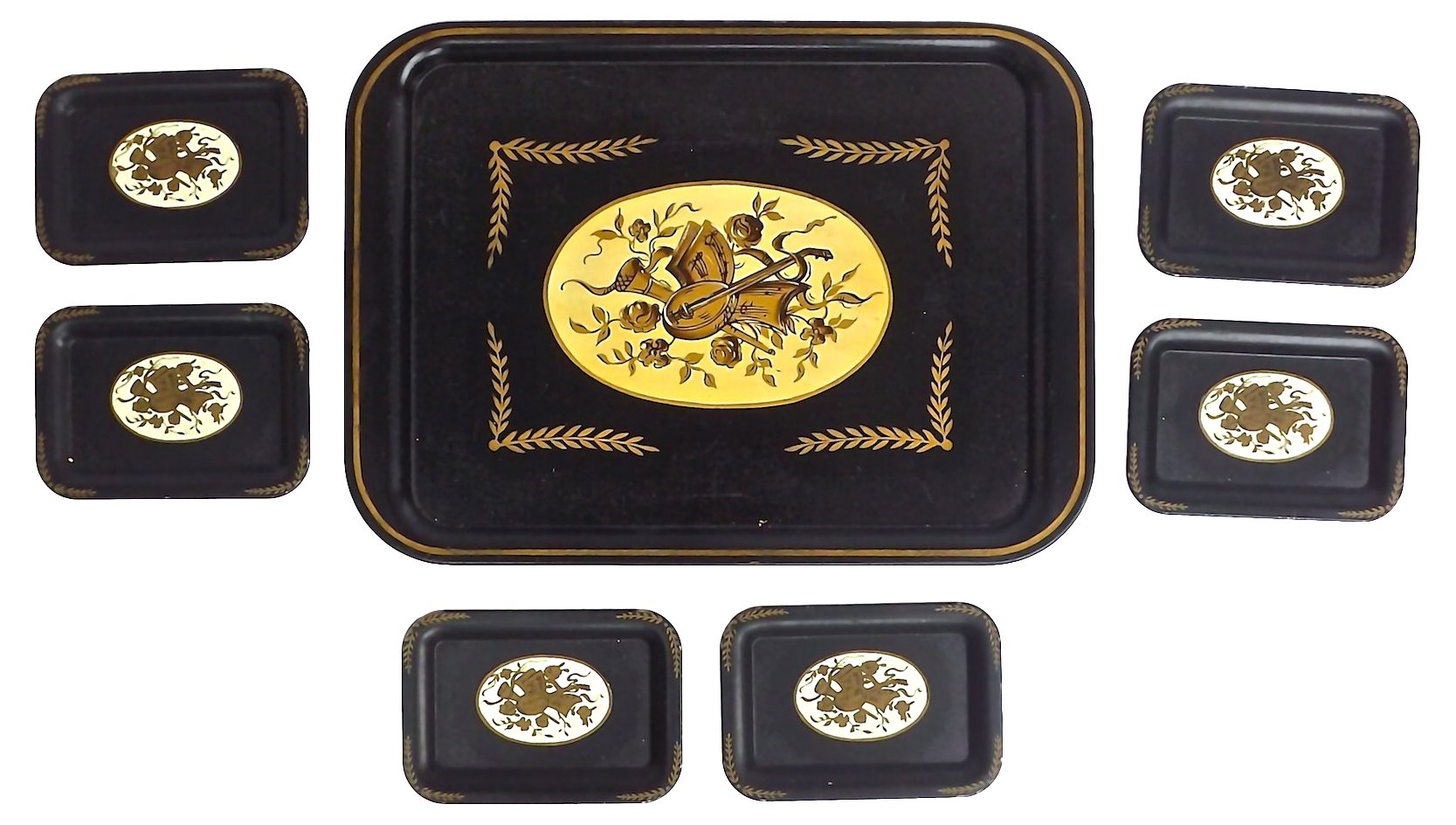Tole Musical Theme Trays, S/7~P77064895
