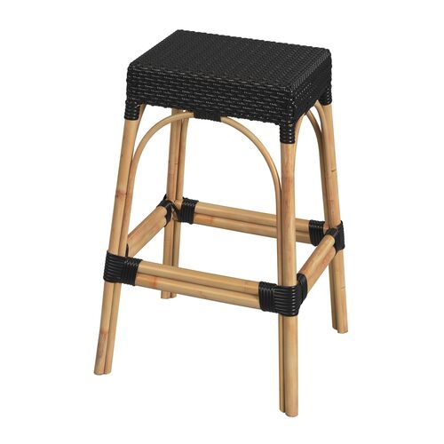 Sabrina 30" Rectangular Rattan Bar Stool