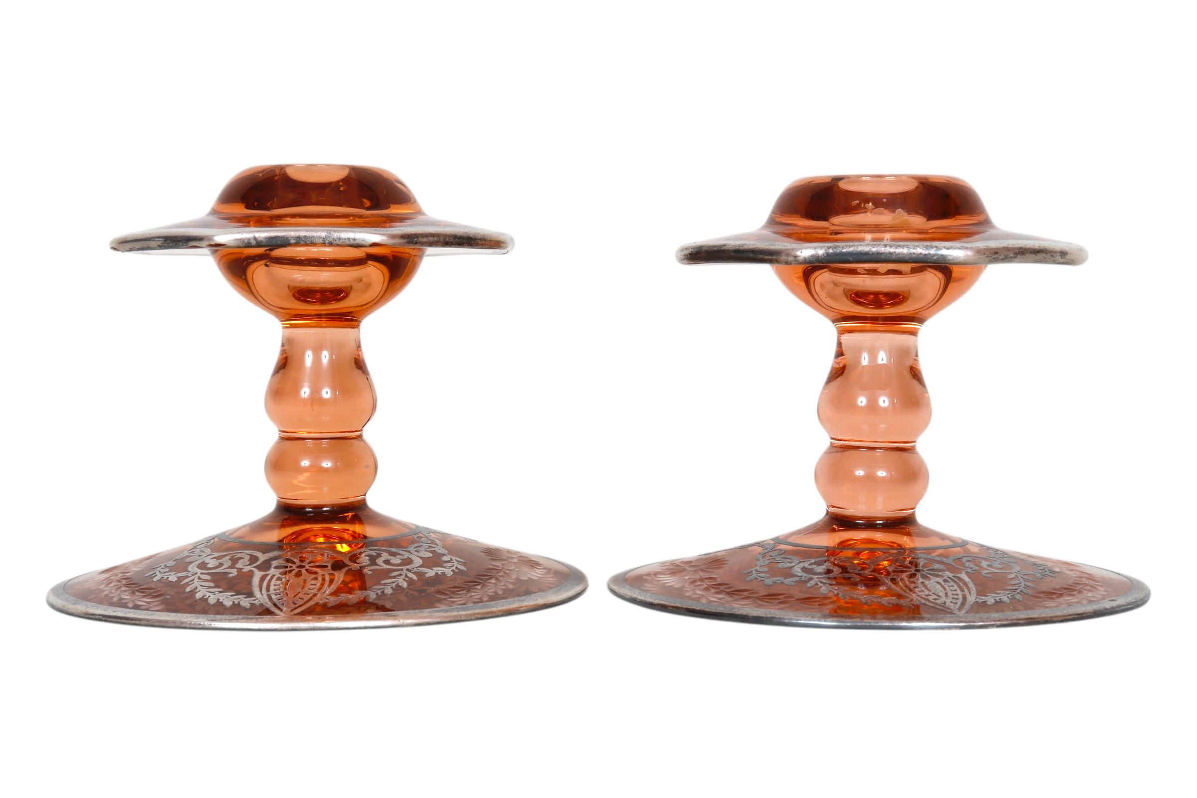 Antique Heisey Sterling Candlesticks~P77731167