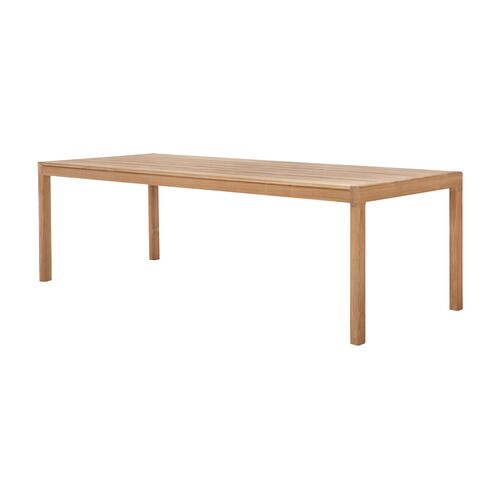 Jack Outdoor Teak Dining Table, Natural