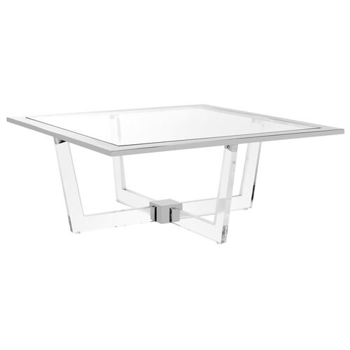 Hermina Coffee Table, Polished Silver~P62655521