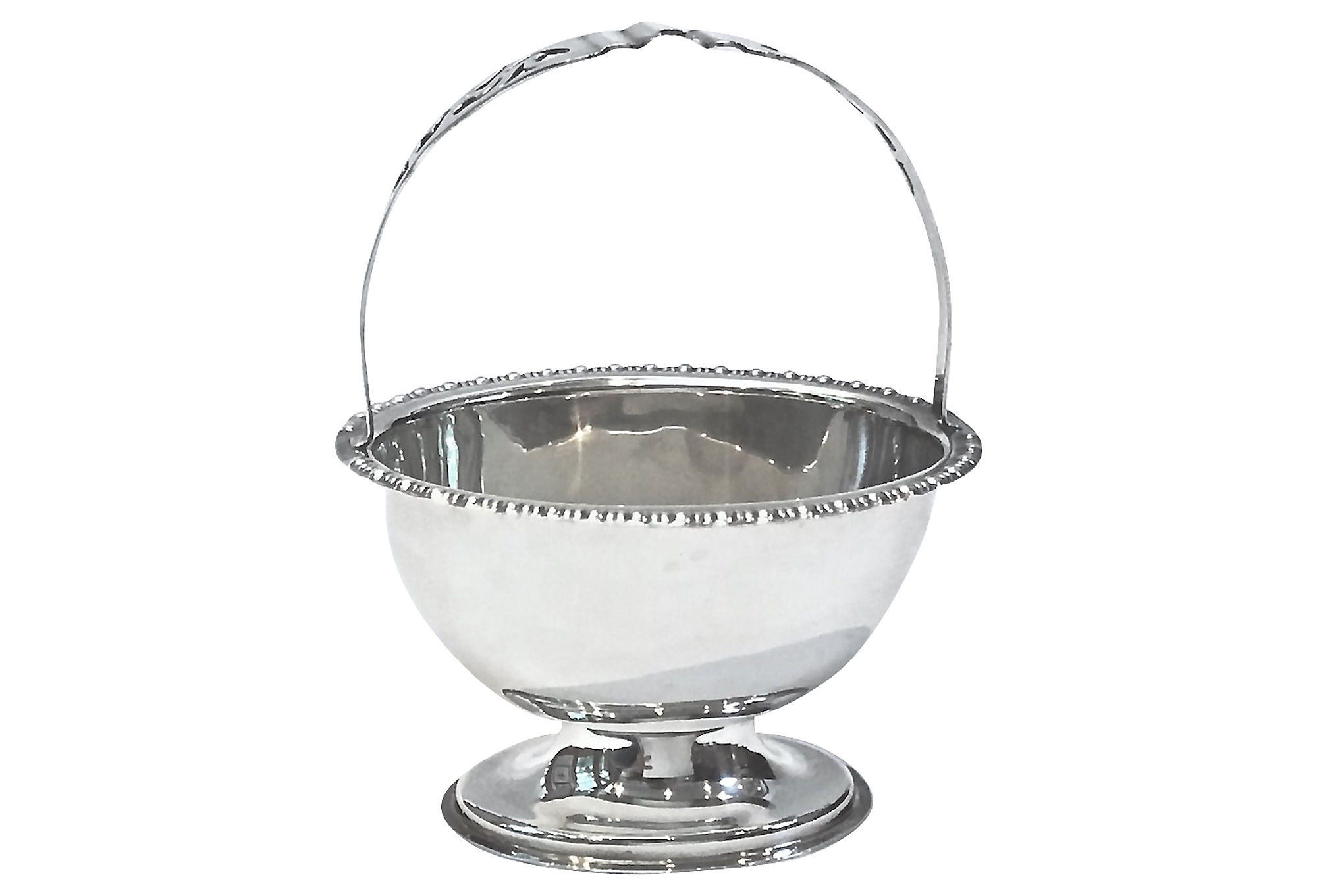 Antique English Silver Basket Sugar Bowl~P77296540