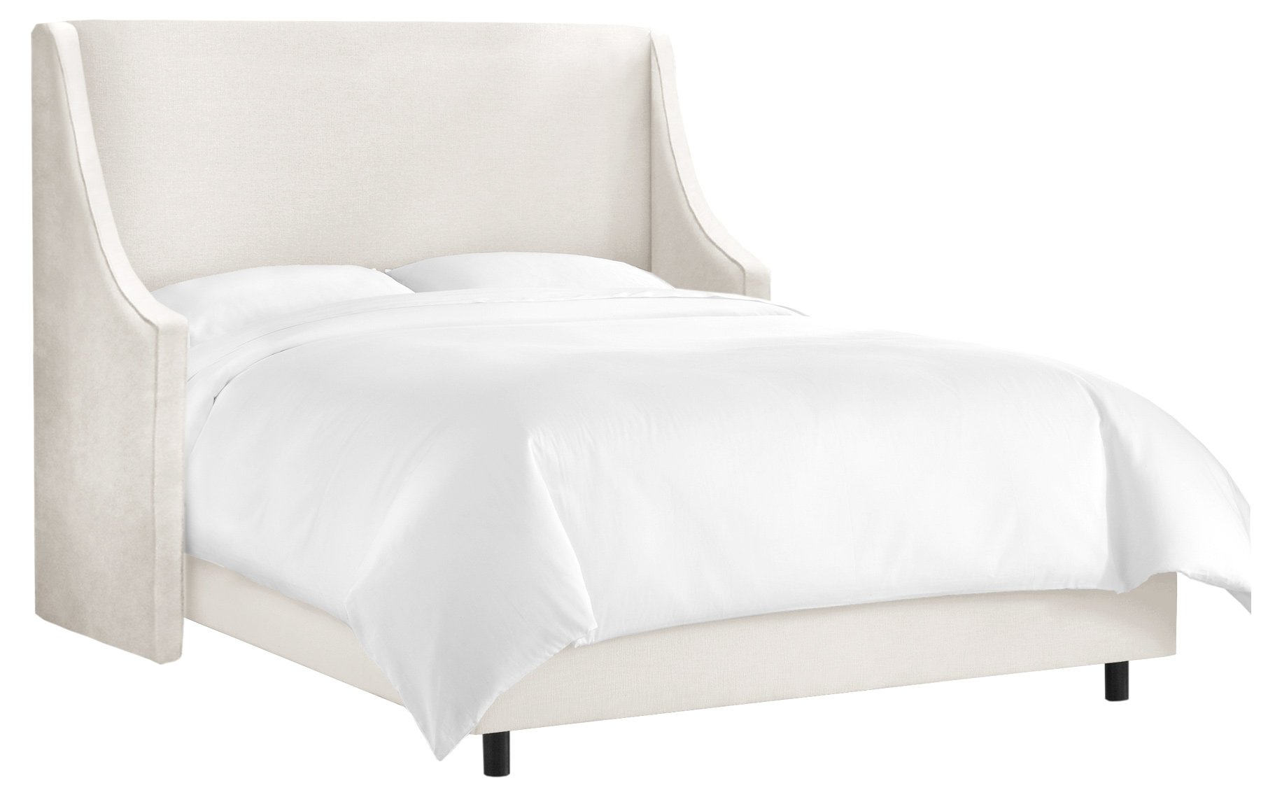 White wingback online bed