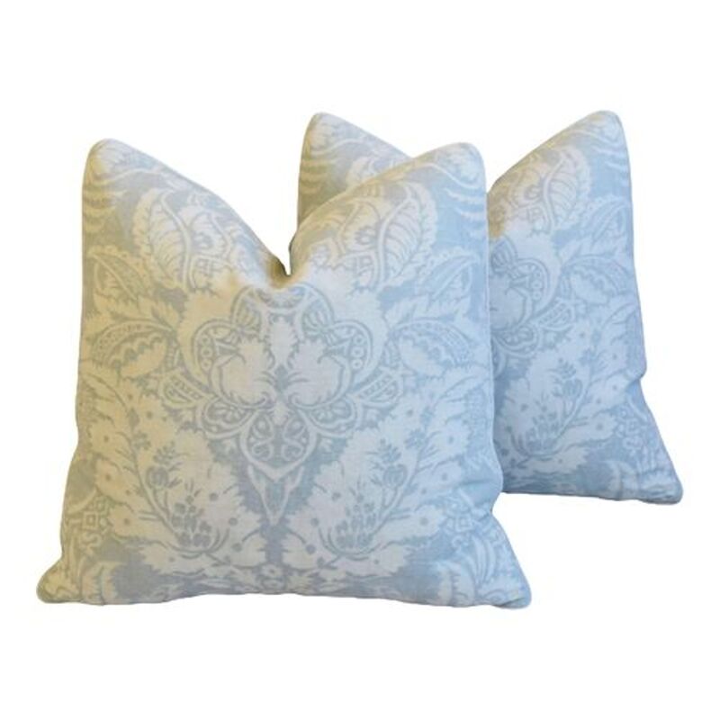 pair of damask cushions