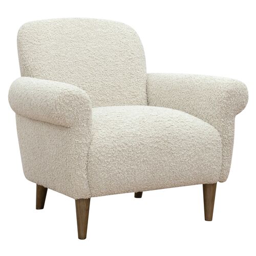 Leesa Accent Chair, Beige Fabric Leesa Accent Chair, Beige Fabric