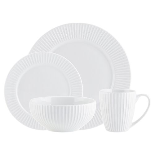 16-Pc Karey Dinnerware Set, White~P77421676