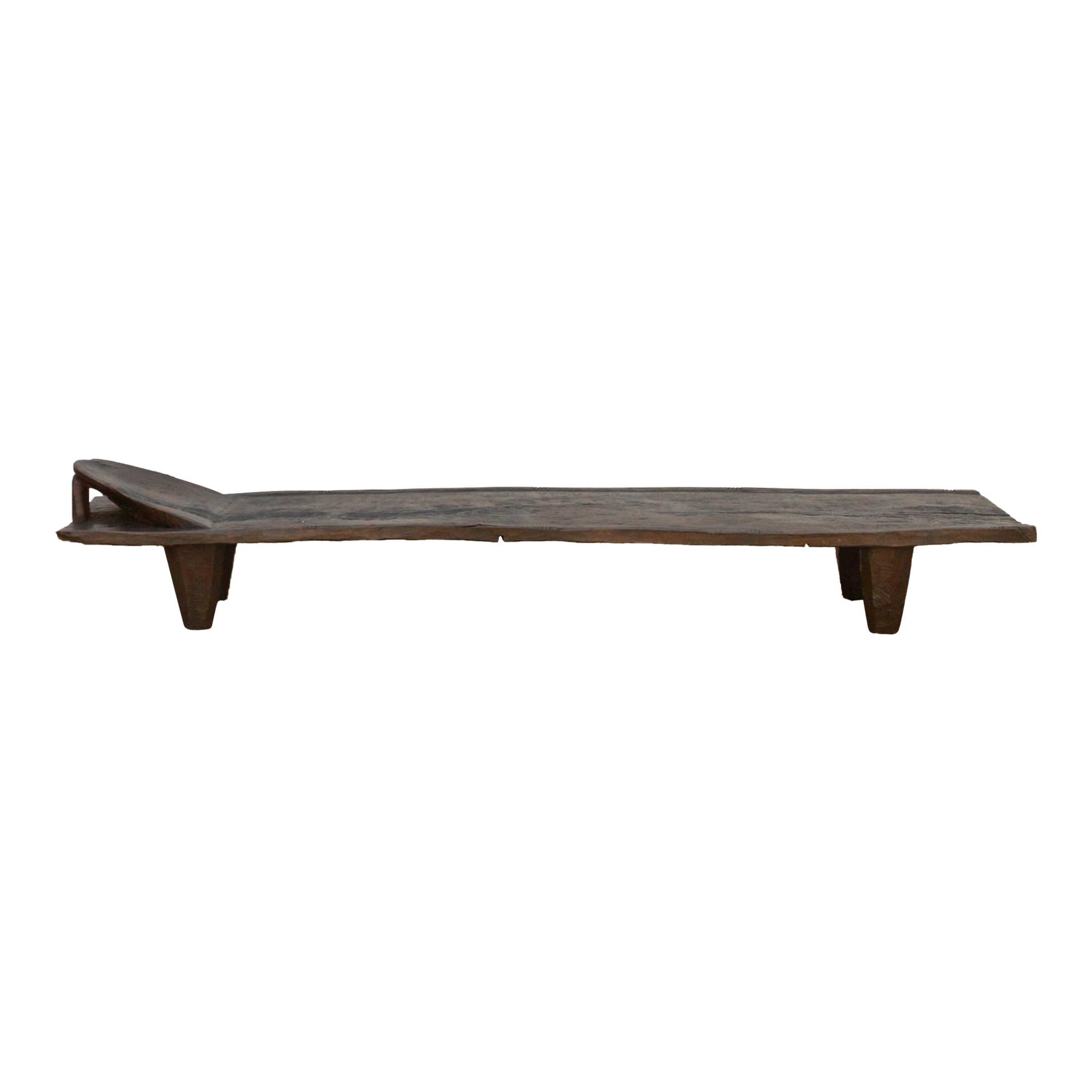 Long Antique Dark Brown Senufo Bed~P77706349