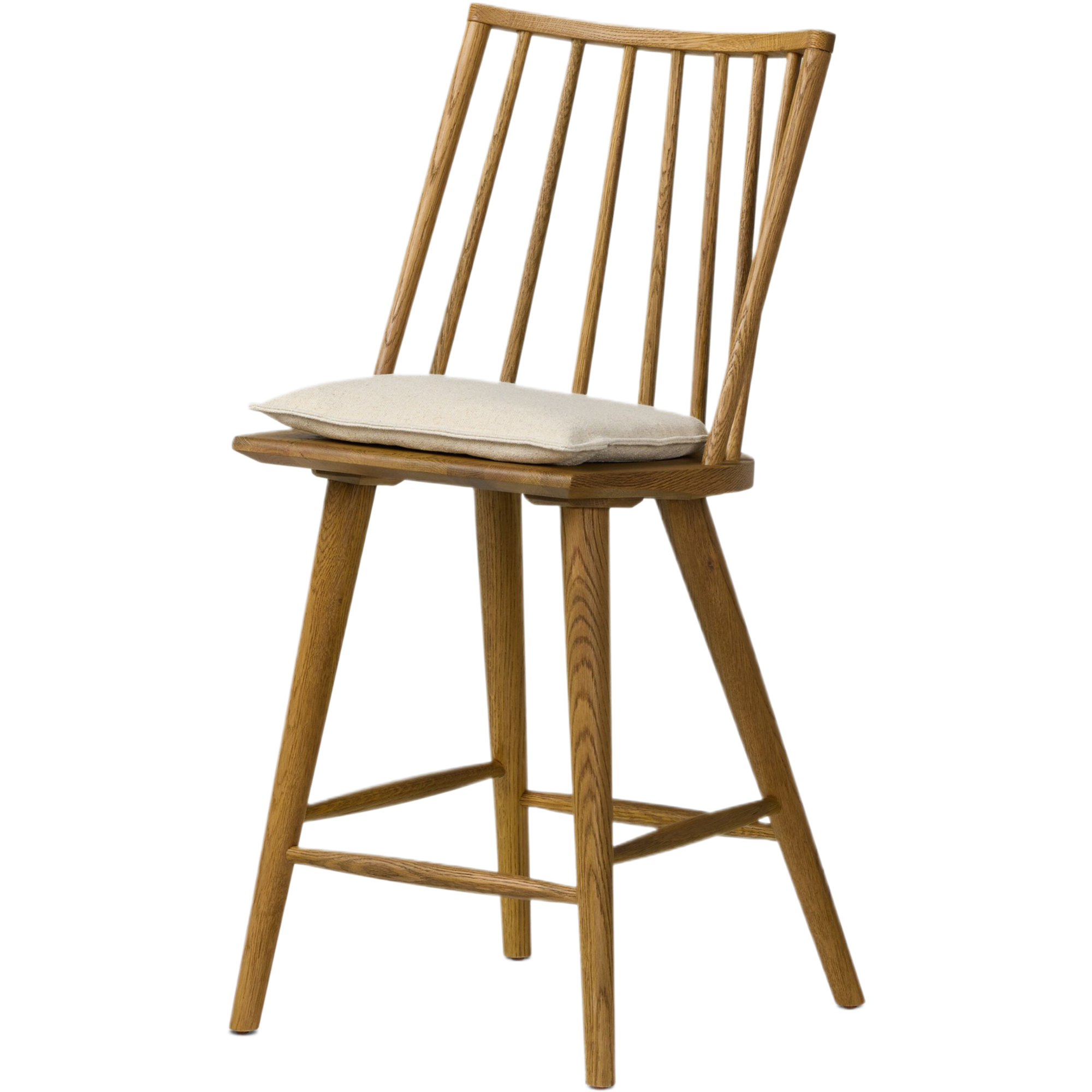 Brody Windsor Linen Counter Stool w/ Cushion