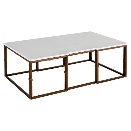 Stevens Coffee Table, Antiqued Brass~P77397313