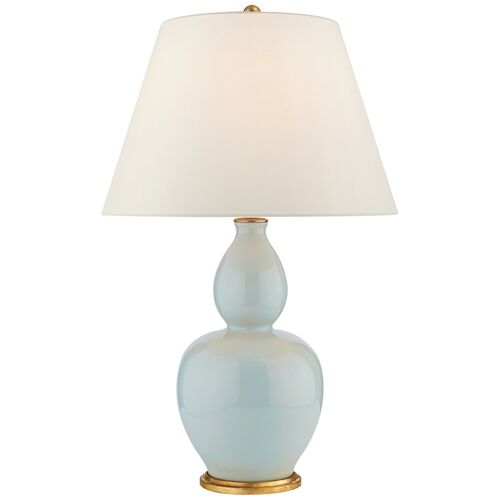 Yue Double-Gourd Table Lamp, Ice Blue Porcelain~P77279142